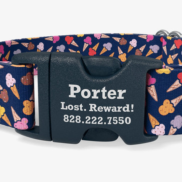 closeup of buckle personalization